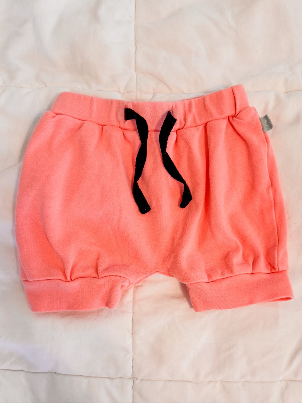 Kids Coral Pink Drawstring Shorts